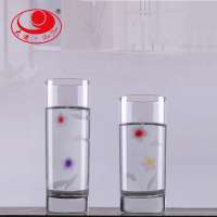 Wholesale Oem Machine Made Decorated Engraved Colored Glass Tumbler Restaurant Water Bottle