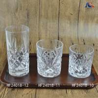 300cc Glass Beer Cup Engraved Whiskey Glass Tumbler for Restaurant